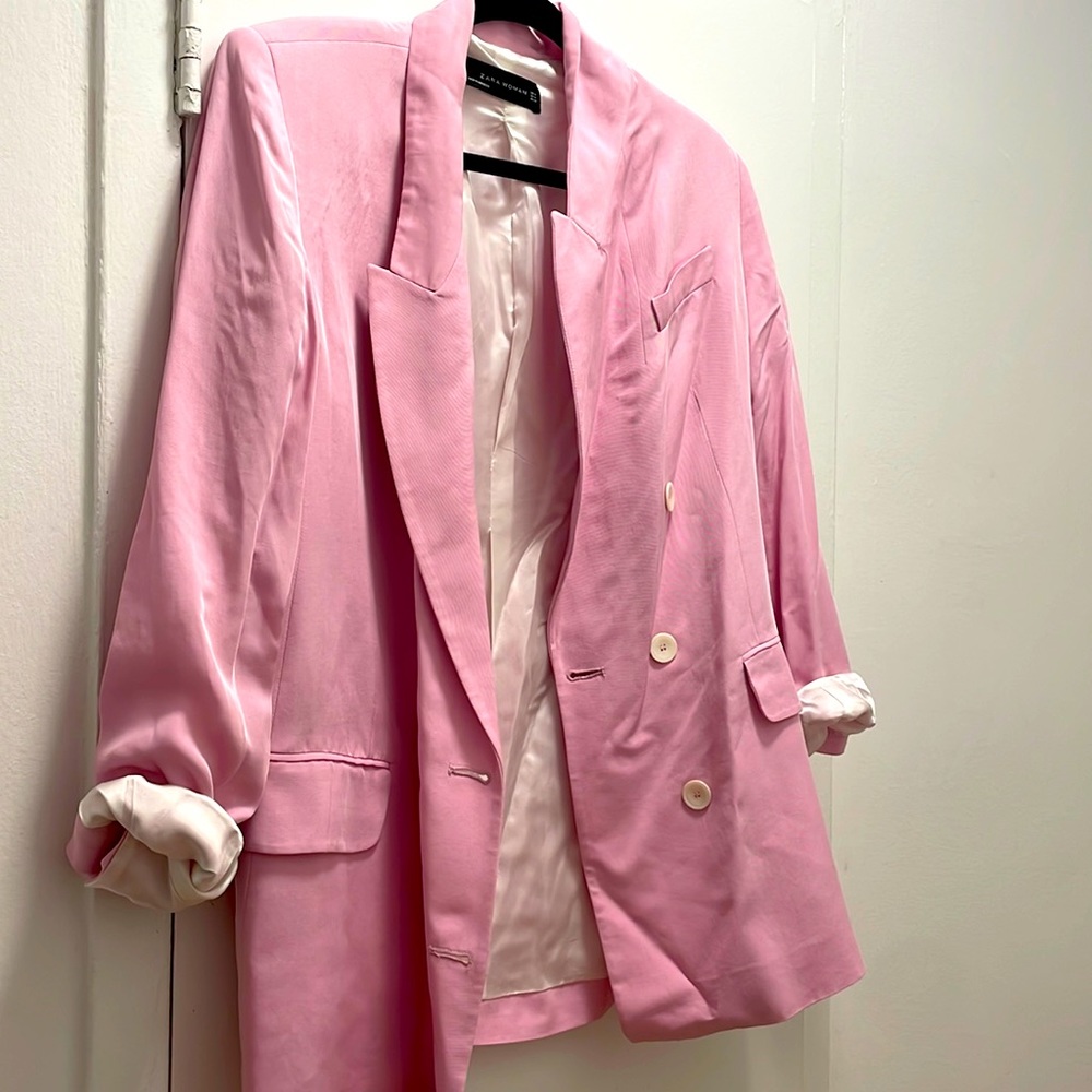 Zara blazer pink